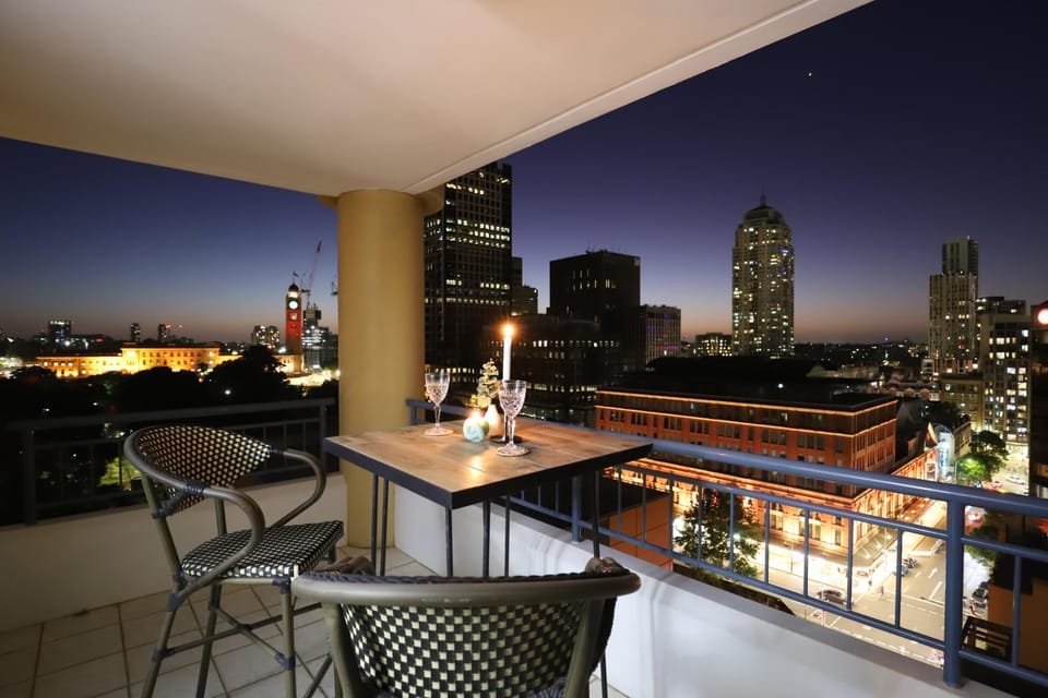 Night, View (from property/room), Balcony/Terrace, City view, Landmark view