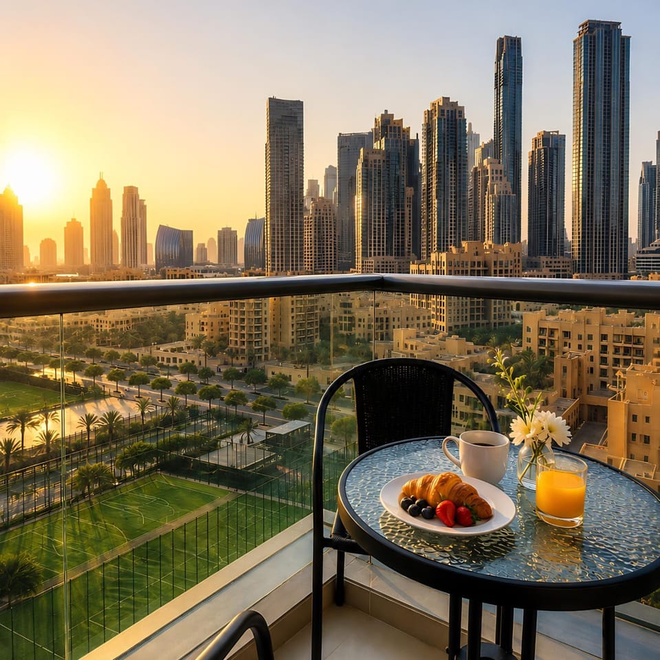 City view, Sunset