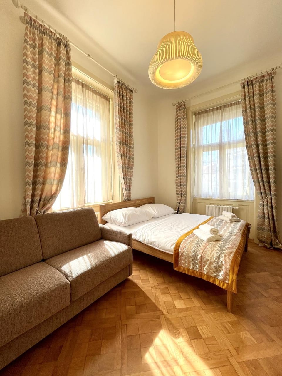 Bed, Living room, Bedroom