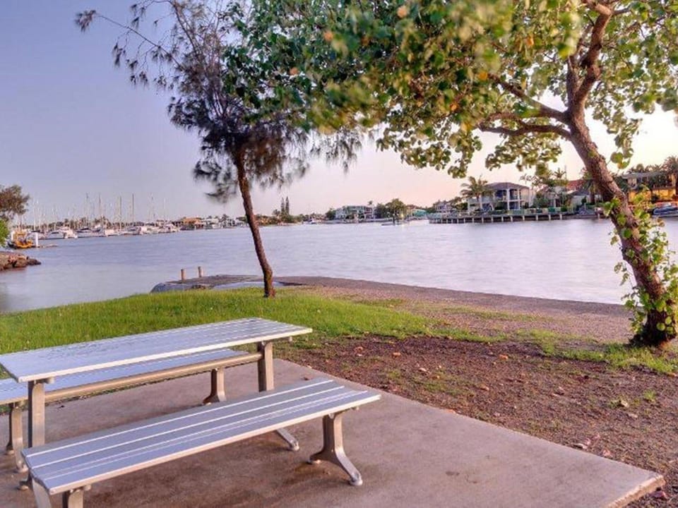 Natural landscape, Garden, Dining area, River view