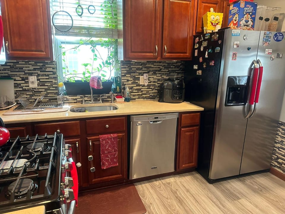 dishwasher, minibar, stove, toaster