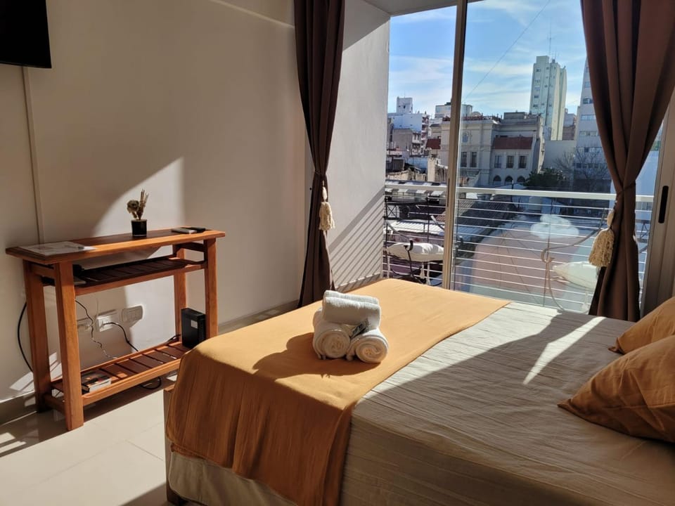 Communal lounge/ TV room, Bed, Day, TV and multimedia, View (from property/room), Balcony/Terrace, Photo of the whole room, Bedroom, hair dresser, towels