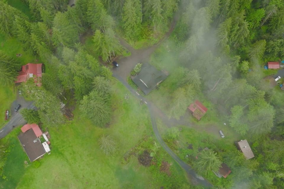 Property building, Natural landscape, Bird's eye view