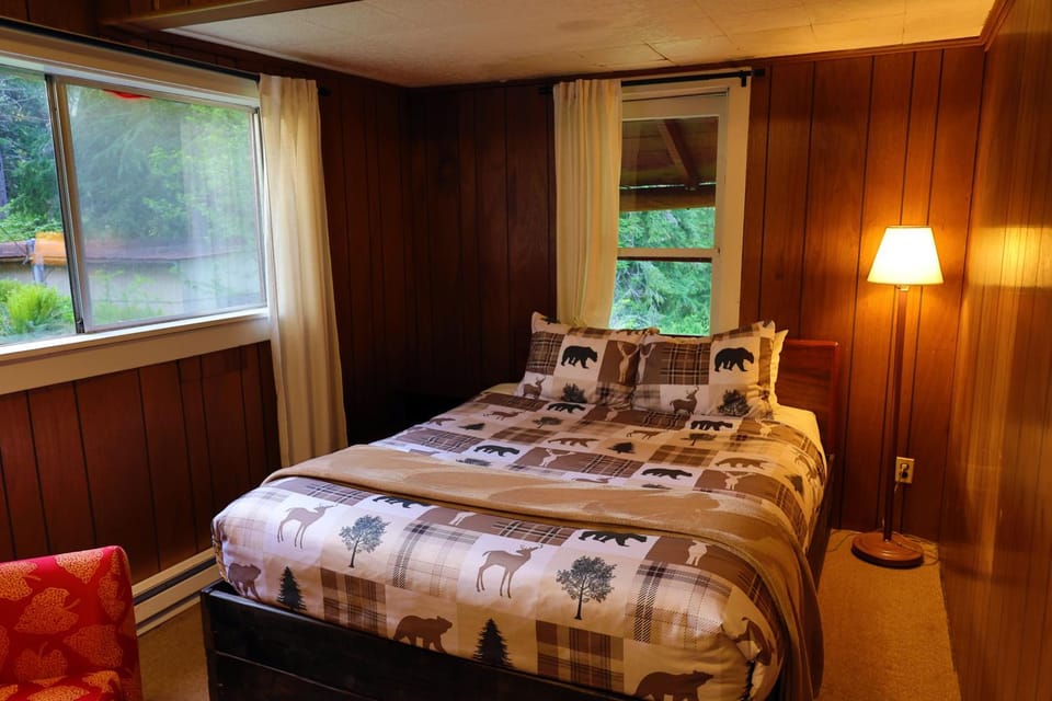 Bed, Natural landscape, View (from property/room), Bedroom