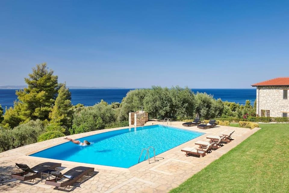 Natural landscape, Pool view, Sea view, Swimming pool