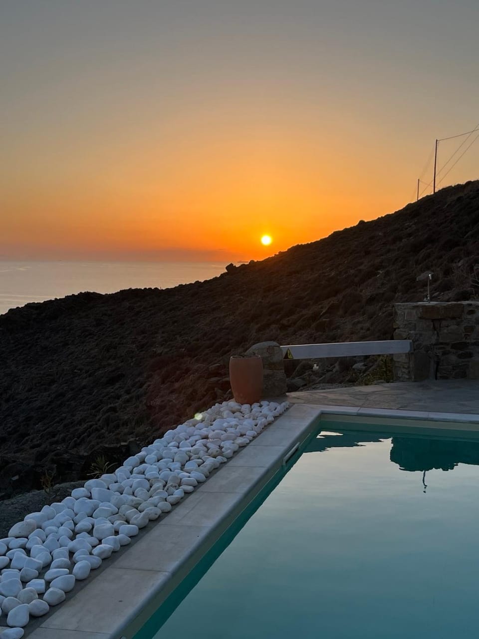 Natural landscape, Pool view, Sea view, Swimming pool, Sunset