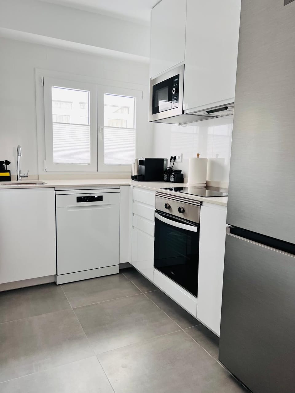 dishwasher, microwave, stove, kitchen