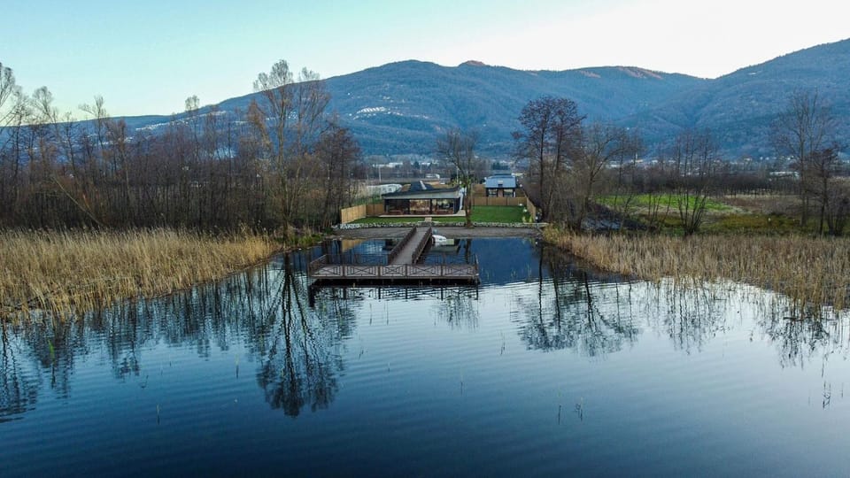 Spring, Natural landscape, Lake view, Mountain view, Swimming pool