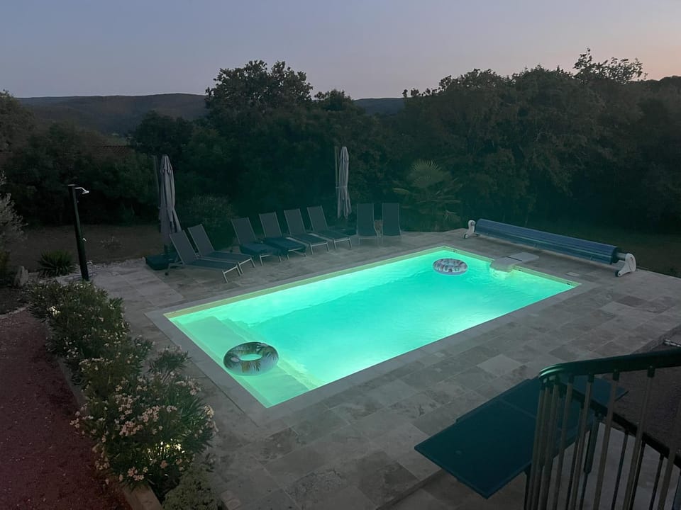 Night, Swimming pool