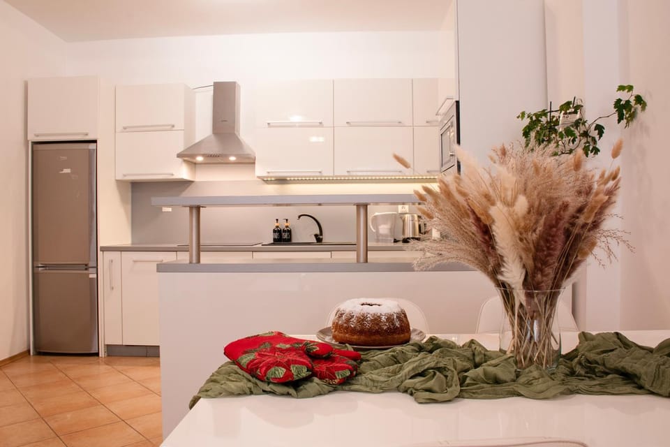 Kitchen or kitchenette, minibar, stove