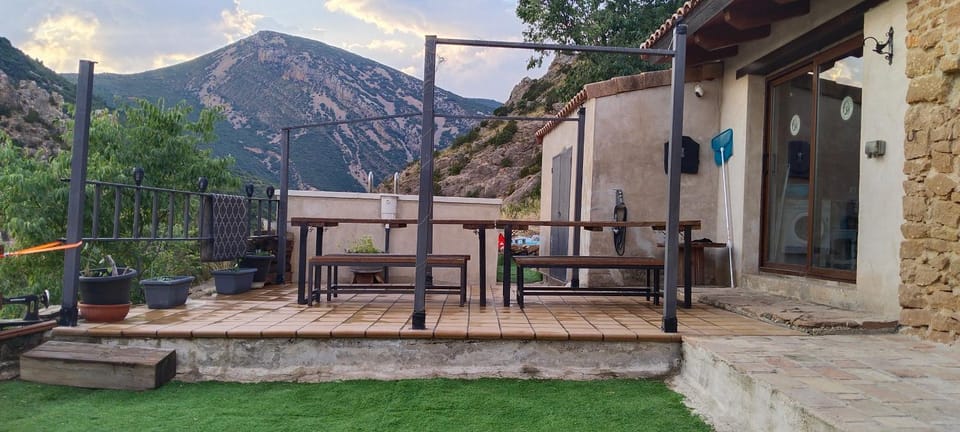 Patio, Natural landscape, View (from property/room), Balcony/Terrace, Mountain view, Swimming pool