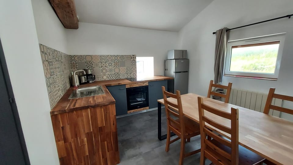 Kitchen or kitchenette, Dining area, oven, stove