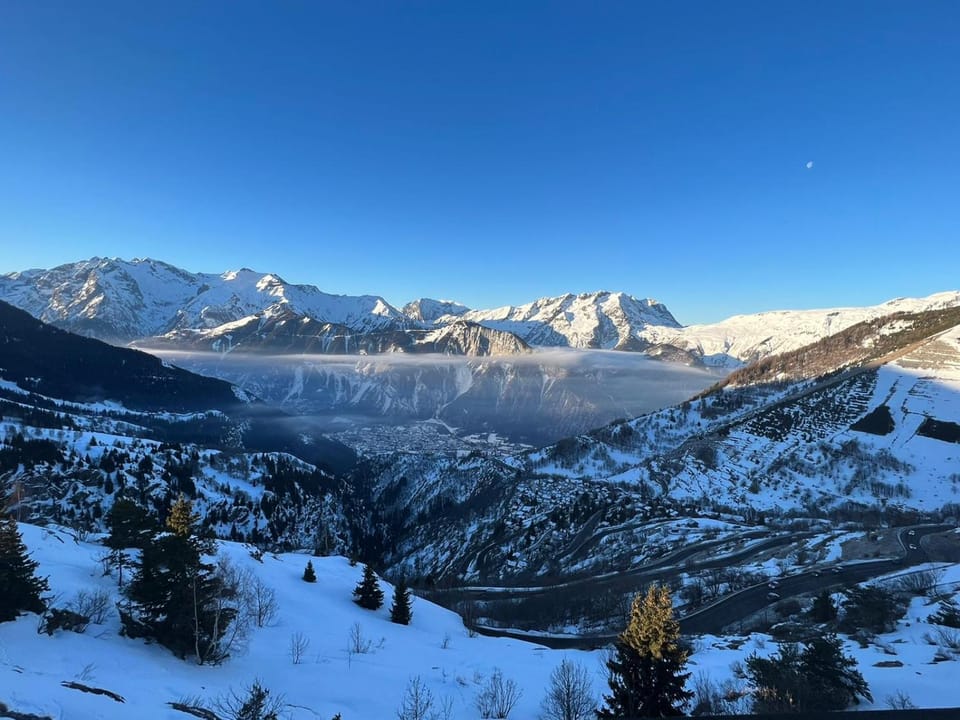 Day, Natural landscape, Winter, Mountain view