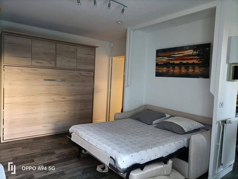 Bed, TV and multimedia, wardrobe