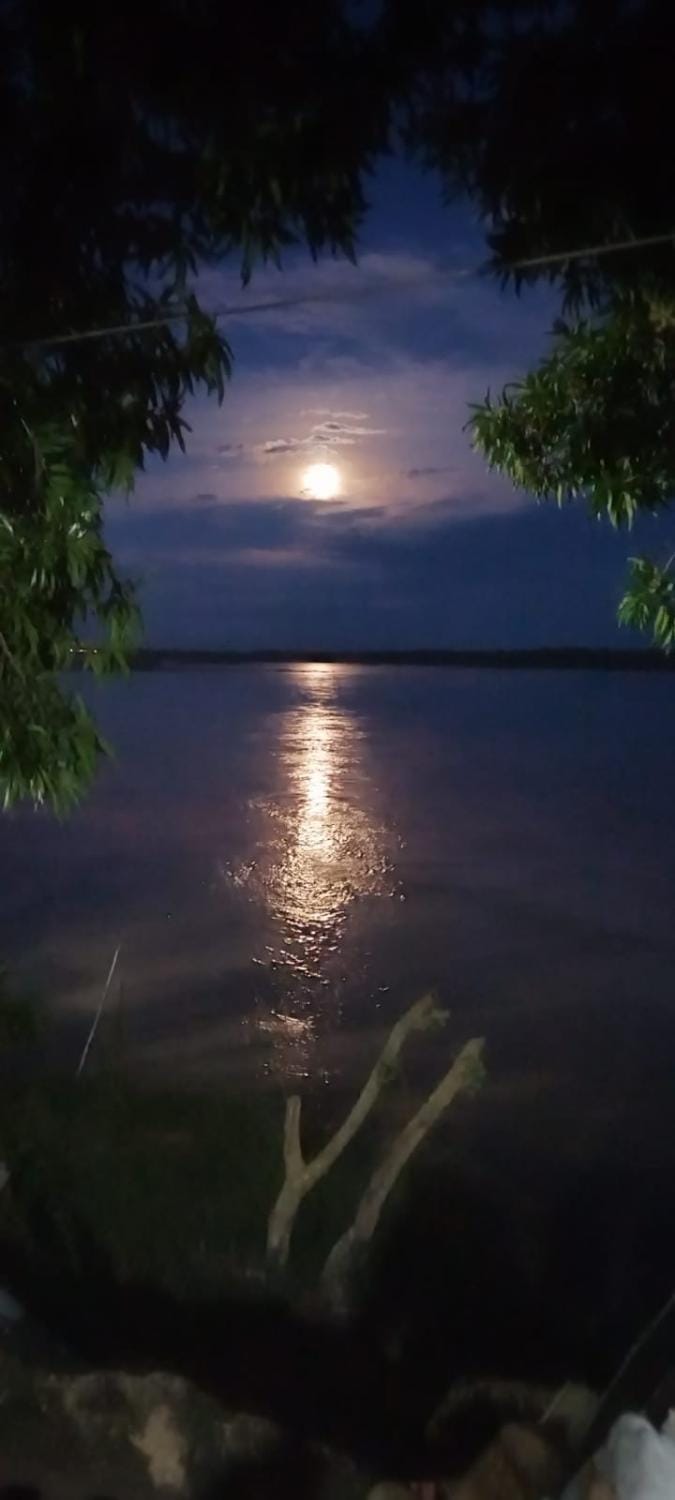Night, Natural landscape, River view