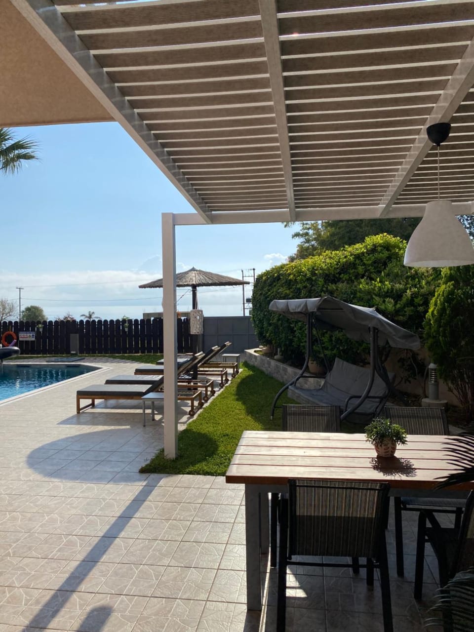 View (from property/room), Balcony/Terrace, Pool view, Swimming pool