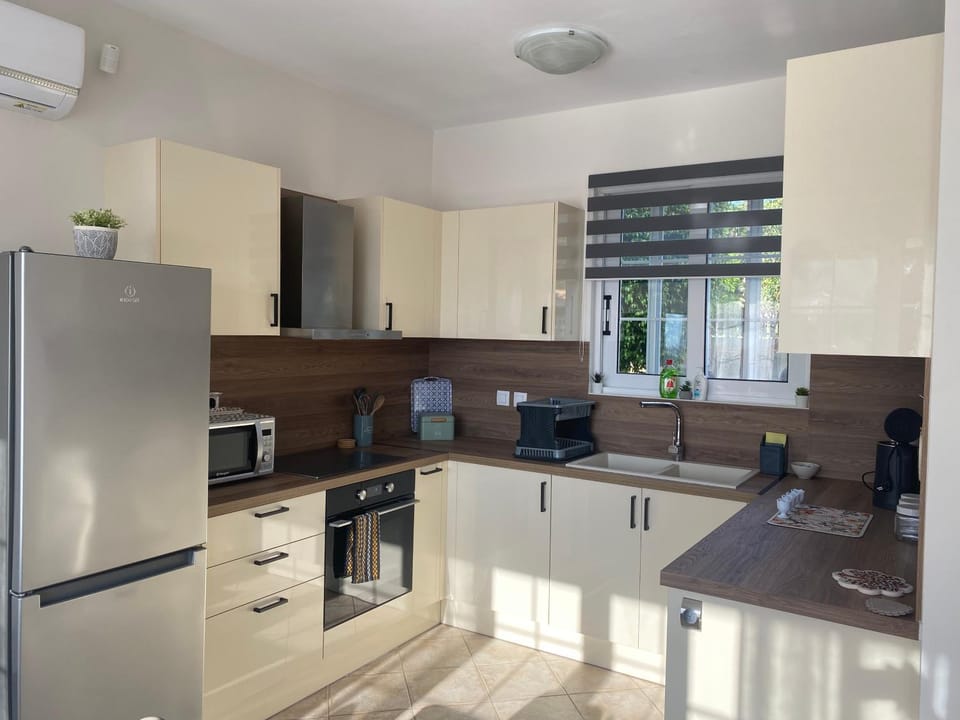 Kitchen or kitchenette, oven