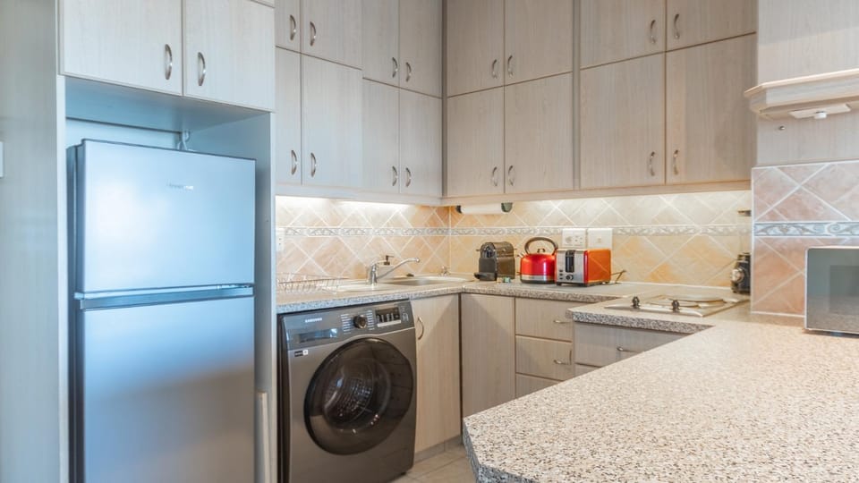 Coffee/tea facilities, Kitchen or kitchenette, minibar, stove, toaster, washing machine, dryer