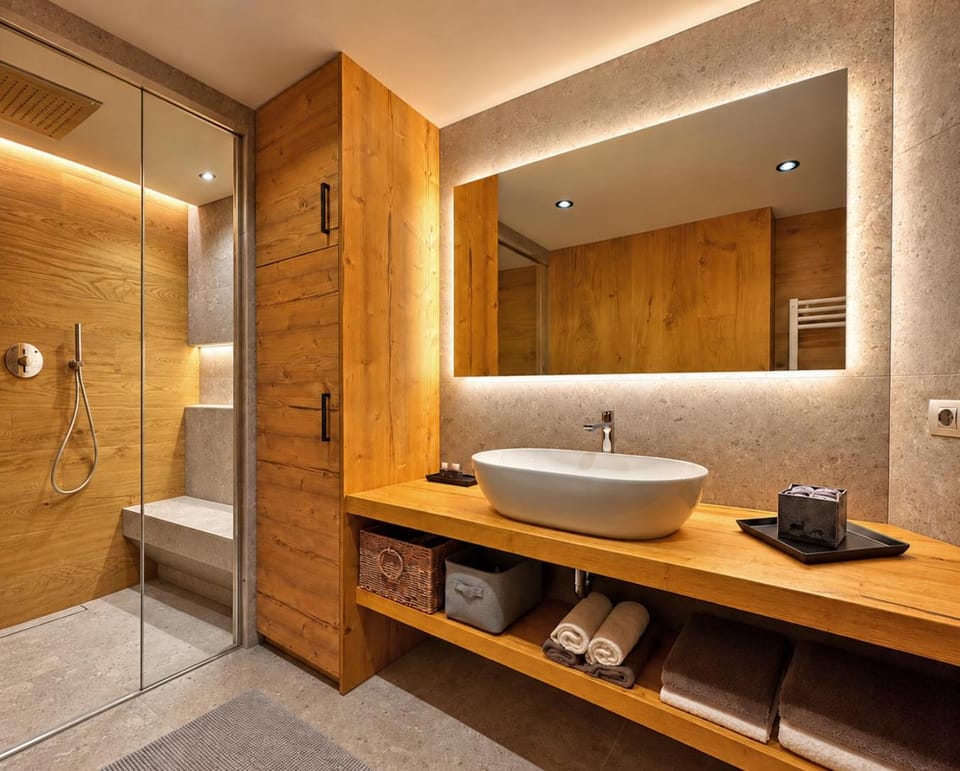 Shower, Bathroom, towels