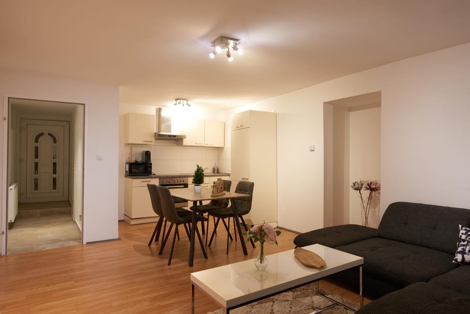 Kitchen or kitchenette, Living room, Dining area, minibar, pet friendly, stove