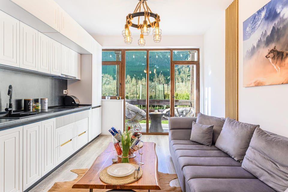 Living room, kitchen
