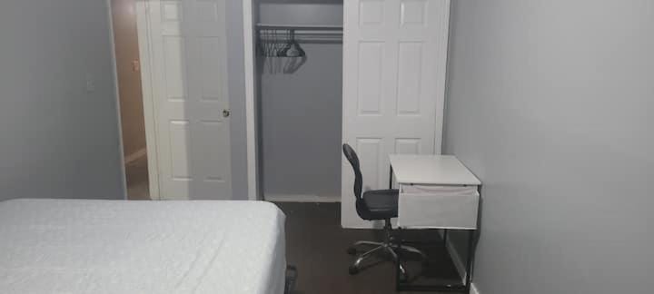Bed, Photo of the whole room, Bedroom, hair dresser, wardrobe