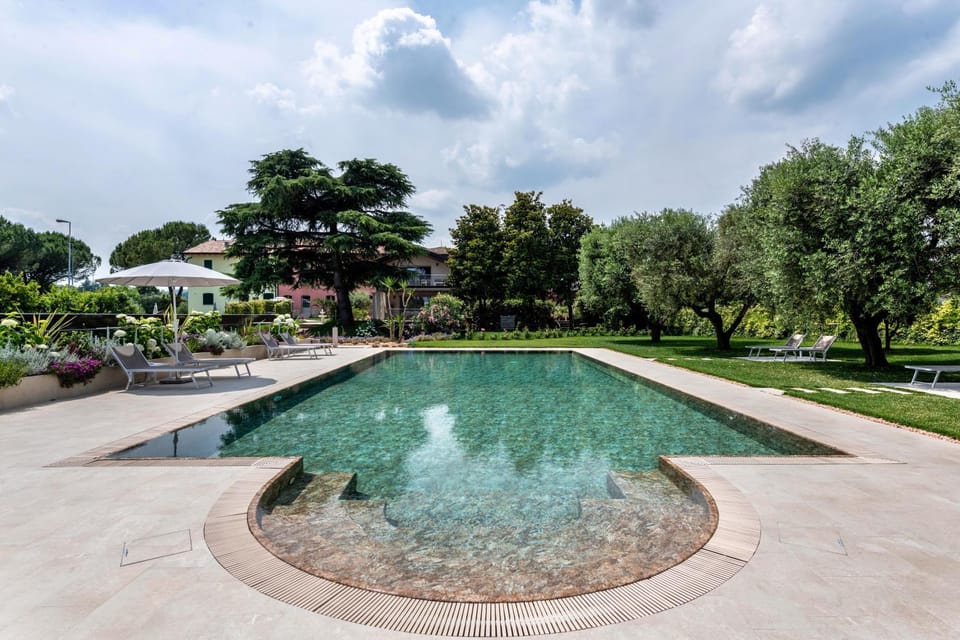 Property building, Living room, Swimming pool