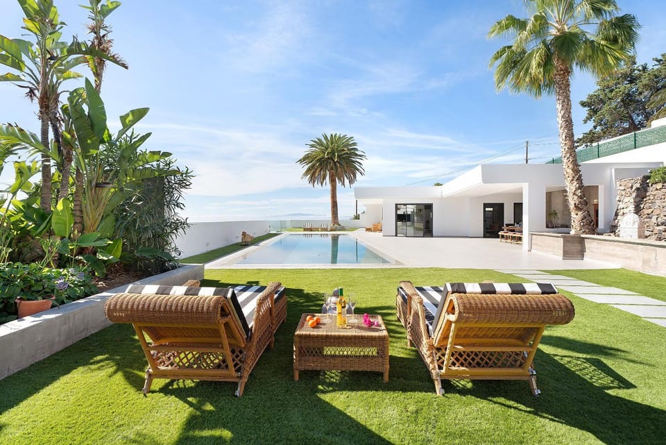 Property building, Living room, Swimming pool