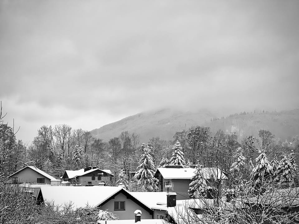 Natural landscape, Winter, Balcony/Terrace, Mountain view