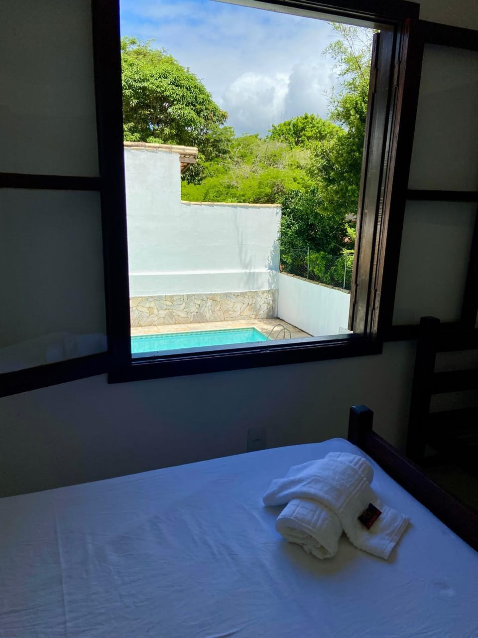 View (from property/room), Bedroom, Pool view, Swimming pool