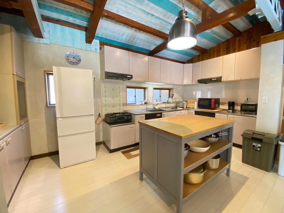 Coffee/tea facilities, Kitchen or kitchenette, Photo of the whole room, Decorative detail, microwave, stove