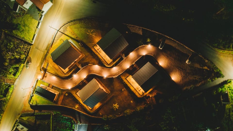 Property building, Night, Bird's eye view