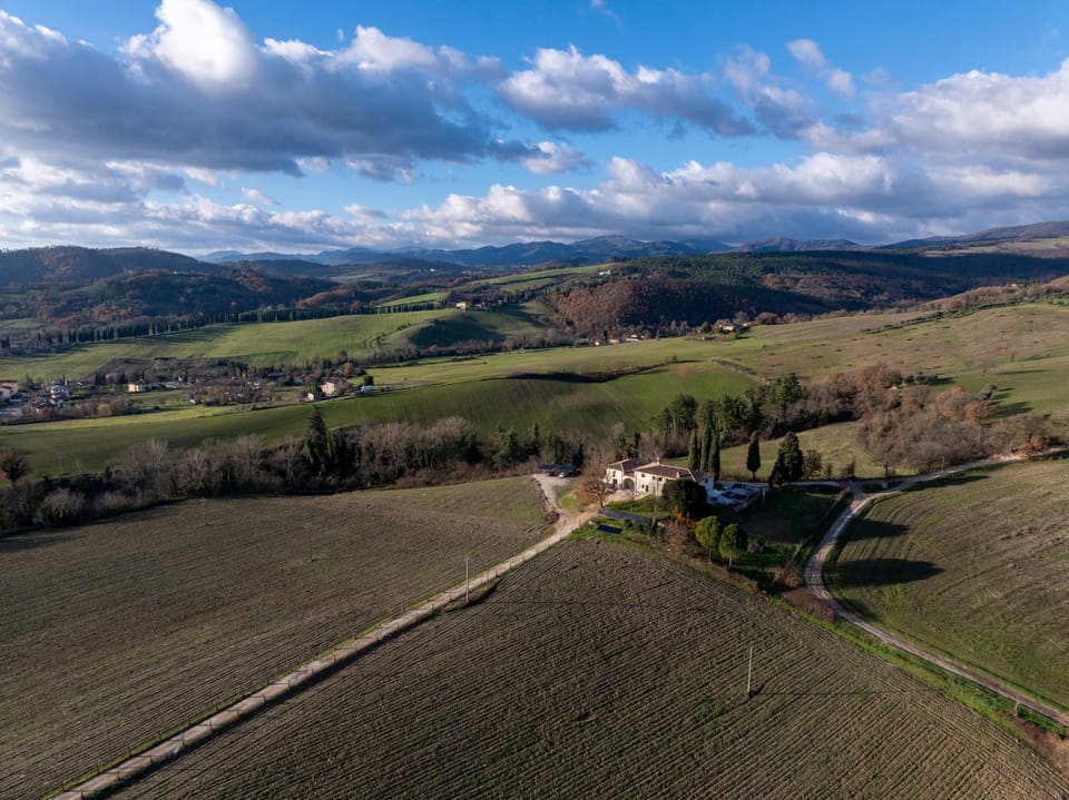 Natural landscape, Bird's eye view, Mountain view