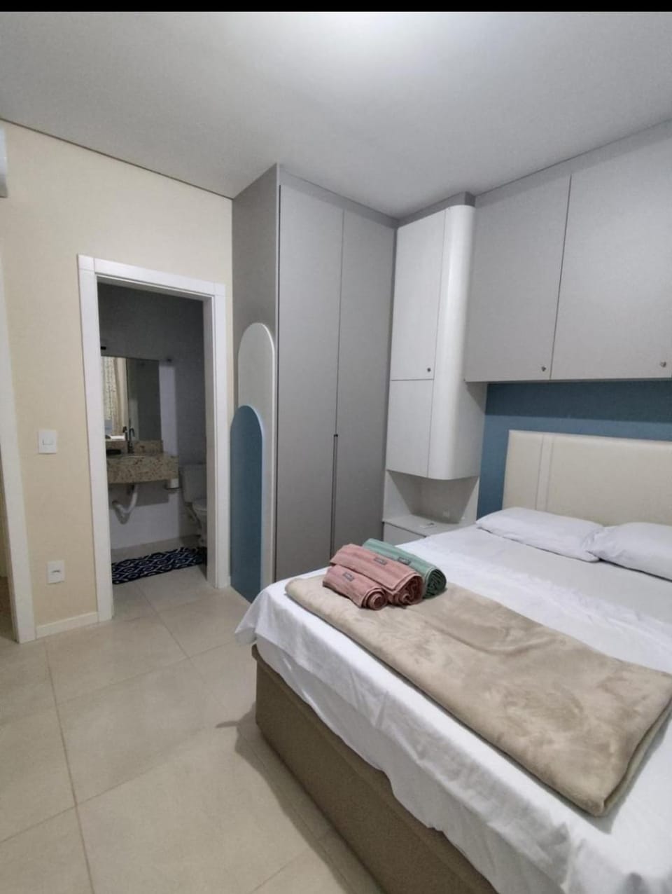Bed, Photo of the whole room, Bedroom, towels, wardrobe