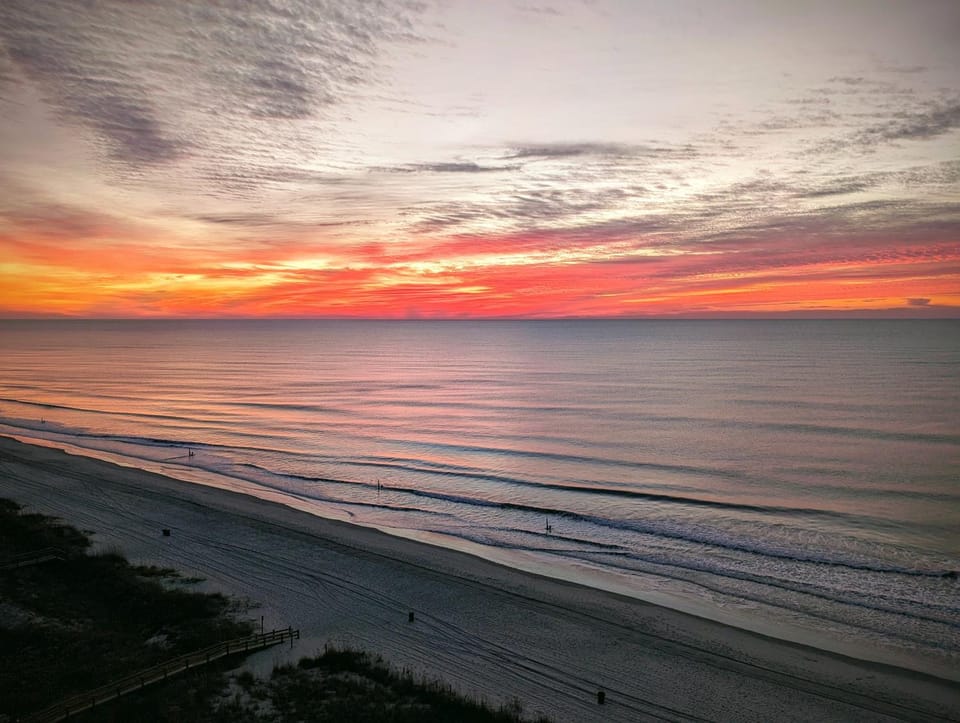Day, Natural landscape, Beach, Sea view, Sunrise