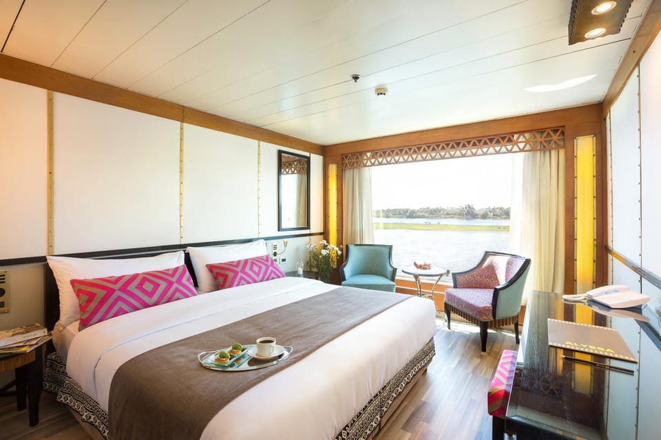 Bed, Natural landscape, Bedroom, River view
