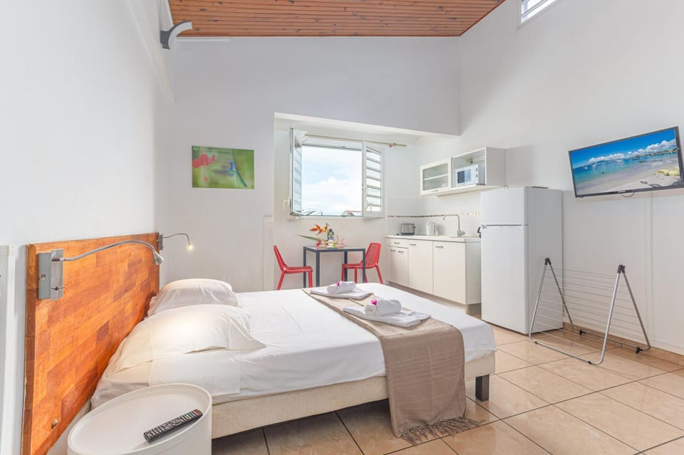 Bed, stove