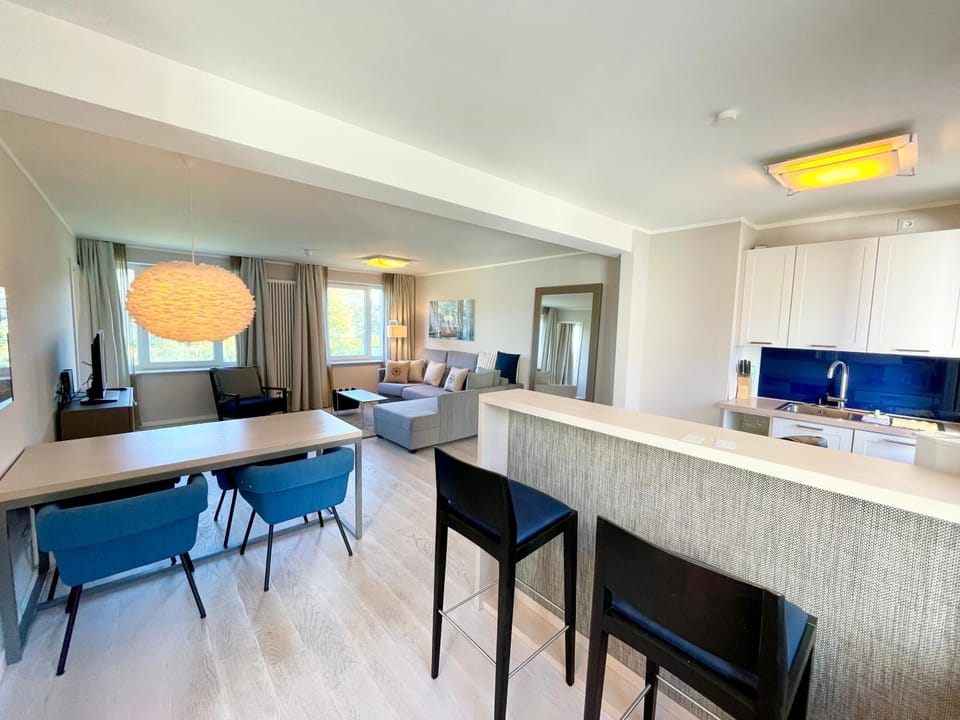 Kitchen or kitchenette, Living room, Dining area