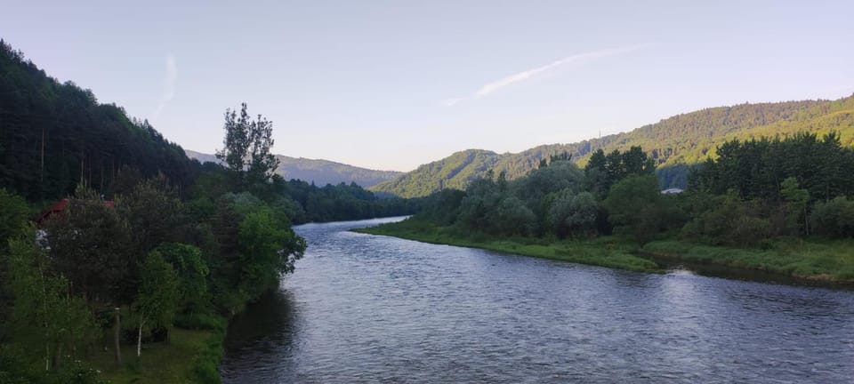 Day, Natural landscape, Mountain view, River view