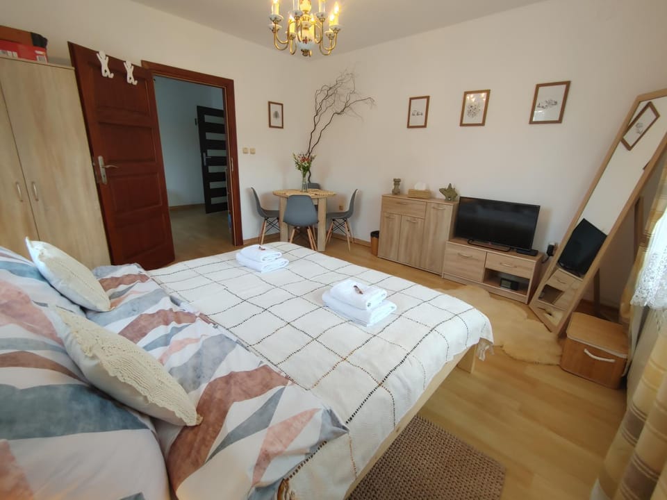 Bed, TV and multimedia, Photo of the whole room, Seating area, Bedroom, towels, wardrobe