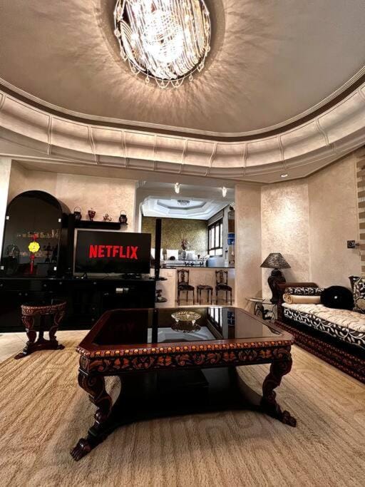 Kitchen or kitchenette, Living room, Seating area
