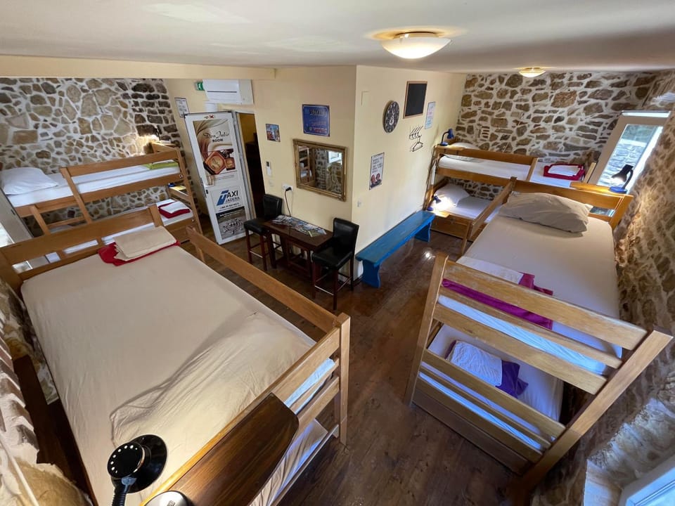 Bedroom, bunk bed, locker, air conditioner