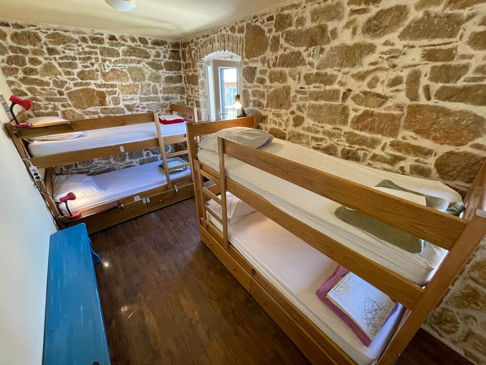 Bed, Bedroom, bunk bed, locker, air conditioner