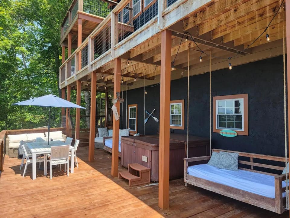 Patio, Hot Tub, View (from property/room), Balcony/Terrace, Balcony/Terrace, sunbed