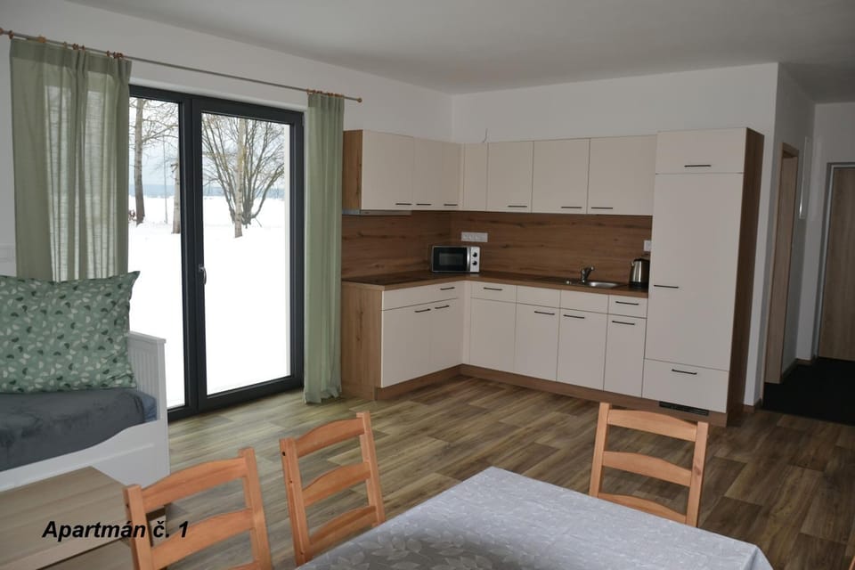 Kitchen or kitchenette, Living room, minibar, stove