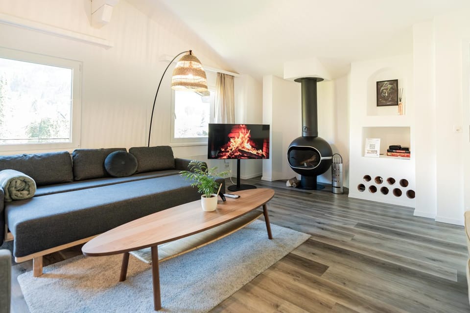 Unique Penthouse with Gallery and Mountain View Apartment in Canton of Valais