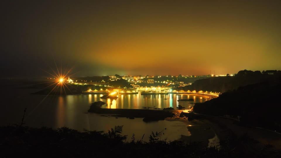 Night, Natural landscape, Sea view