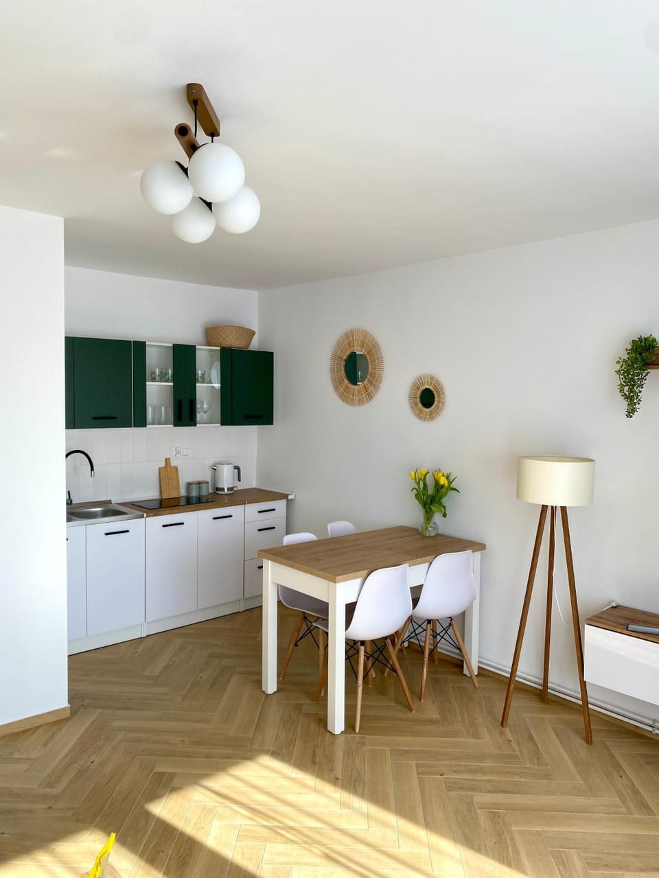 Kitchen or kitchenette, Dining area, stove