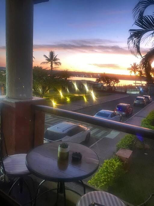 View (from property/room), Balcony/Terrace, Dining area, Sunrise