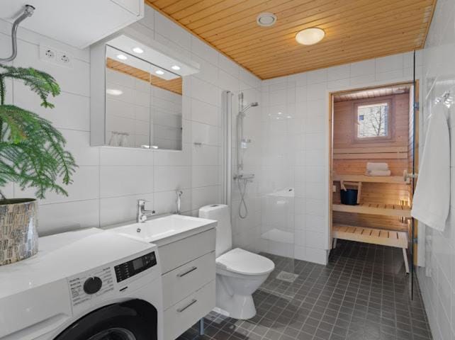 Shower, Toilet, Sauna, Bathroom, towels, washing machine
